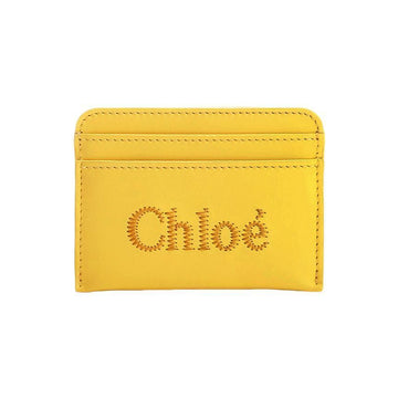 CHLOE Karte Halter mit Logo-Stickerei in Honiggold CHC23SP868I10 746 150473466