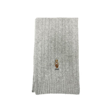 Polo Ralph Lauren 25FW Bear Logo Embroidered Scarf Grey 449P08823 001 150391882