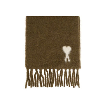 AMI 25FW Heart Logo Alpaca Scarf Nougat USF673 AW0004 216 150392857
