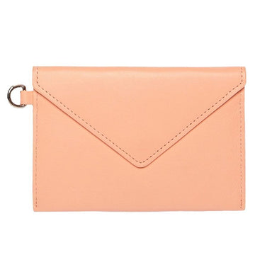 MAISON KITSUNE 25SS シルバー ロゴ ネックストラップ ポーチ カードケース ピーチ IU05528LC0025 P612 150393066