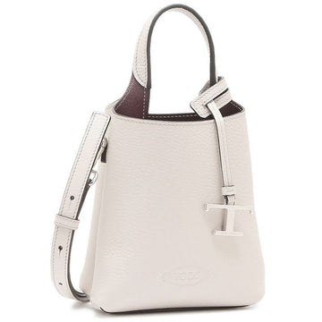 Tods Timeless Logo Micro Tote Crossbody Bag White stamp: XBWAPAT9000 QRI 9P09 150341556