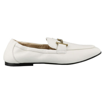 TODS Doppelte T Loafer mit goldfarbenem Detail in Weiß 25FW XXW79A0DE70 MID B001 150341534