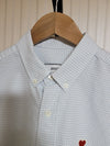 AMI Gingham Small Heart Embroidery Shirt 39 154620848 [P]