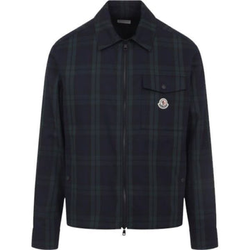 MONCLER チェックコットンギャバジンロングスリーブシャツ 149480397