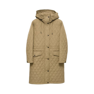 BURBERRY HILLGATE キルティング フード ドローストリング コート ベージュ 8110323 150263231