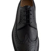 Thom Browne Pebble Grain Rubber Sole Long Wing Brogue 75911887 [P]
