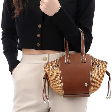 Helen Kaminski 25SS Fiat Rafia Tote Bag BAG51737 CUOIO/NOUGAT 143013746