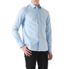 VALENTINO Klassisches Baumwollhemd mit abfallenden Schultern und gewelltem Saum Blau 2V3AB665 4WW C43 151515892 [P]