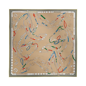 Hermes Les Chevaux Dechaines 90 Scarf H004096S 12 154656216