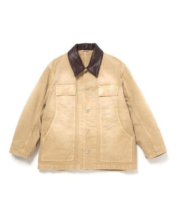 Auralee Cotton Duck Bomber Jacket Light Beige 152202028