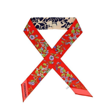 SALVATORE FERRAGAMO Schal mit Pegasus-Druck, Skinny, Seide, Damen 151330679