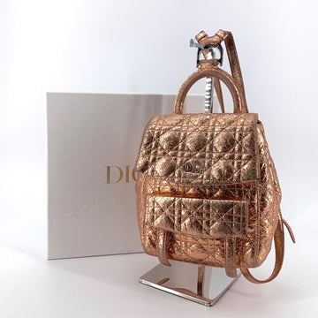 DIOR Christian Cannage Star Dust Metallic Pink Gold Rucksack 154660256