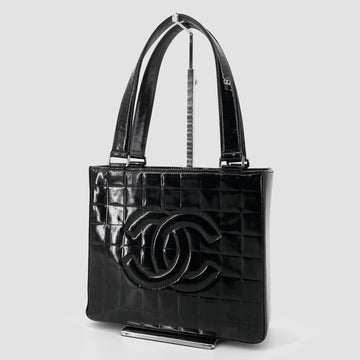 CHANEL Patent Chocolate Bar Tote Bag 154660385
