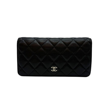 CHANEL Lammleder Clutch Wallet Schwarz 154660406