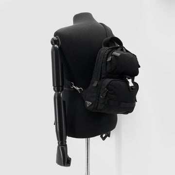 Prada Nylon Triangle Logo Slingback Backpack 2vz013 154660878
