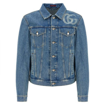 GUCCI Denimjacke mit doppeltem G-Logo 141719181