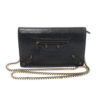 Balenciaga Giant Chain WOC Clutch Crossbody Bag in Black Lambskin 444056 154661185