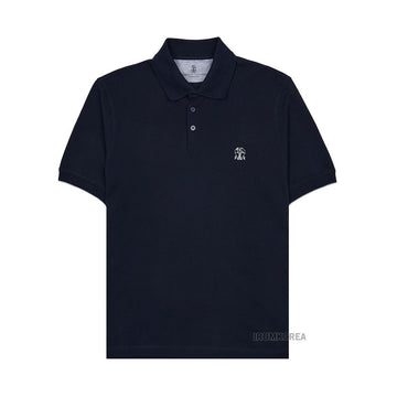 Brunello Cucinelli Men's Logo Polo Shirt 154662686