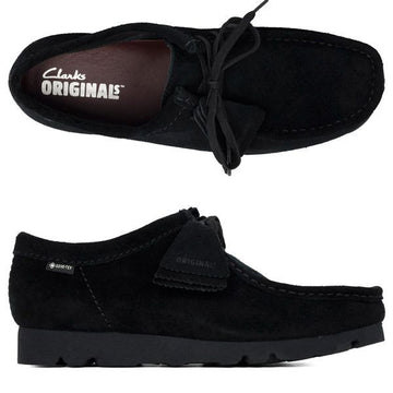 Clarks Black Wallabee GTX Gore-Tex Suede Loafer 26179251 154680629