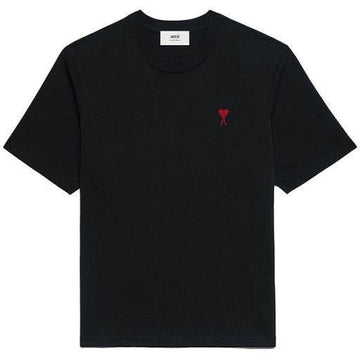 AMI ハートロゴ ノワール 半袖Tシャツ BFUTS005 726 001 オーバーフィット 80221494