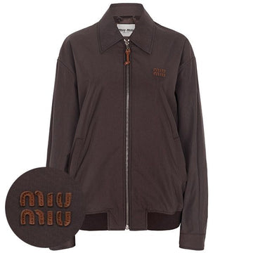 Miu Miu 25FW Kakao Panama Blouson Jacket ML1265 12NS F0324 141936907