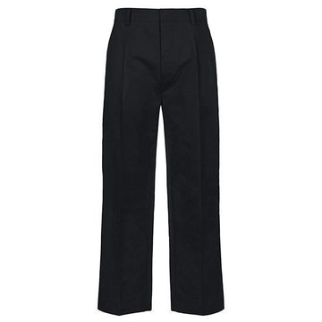 RECTO. Cotton Cropped Pants with Button Fly in Black 154681436