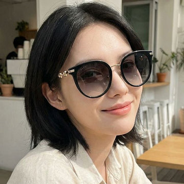 GUCCI Sonnenbrille GG1015SK 001 Asian Fit Horn schwarz rund 62831781