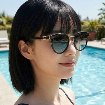 Gucci Sunglasses GG1181SK 001 Black Classic Round Asian Fit 62831743