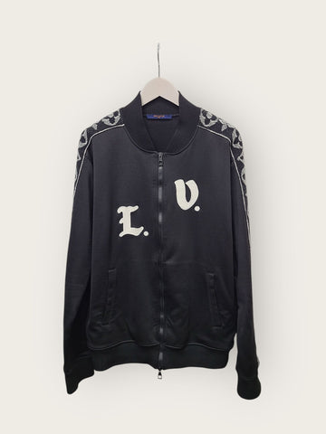 Louis Vuitton Black LV Flower Monogram Banded Track Jacket 132511436