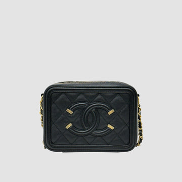 CHANEL Cosmetic Crossbody Small Black Caviar A84452 25 Series 154683882
