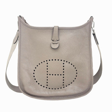Hermes Evelyne I 29 Bag Clemence Etoupe Silver Hardware L Square Engraved Crossbody Bag 6VHEB32725 154684489