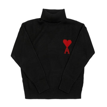 AMI Big Heart Logo Intarsia Knitwear 146843147