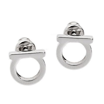 Salvatore Ferragamo Gancini Earrings 76-0120 SILVER 696433 30123290