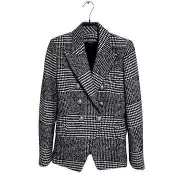 Balmain Women's Houndstooth Tweed Double Jacket 107480 158L 154684881