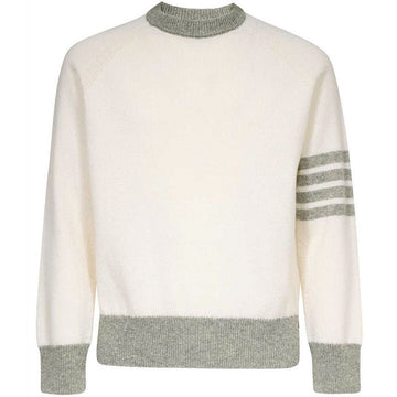 Thom Browne Relaxed Fit Pullover Crew Neck Wool Knit 100 55595605