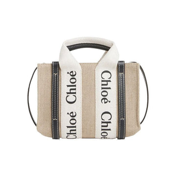 CHLOE Woody Mini Tote Bag Natural CHC22AP237I26 91J 150479019