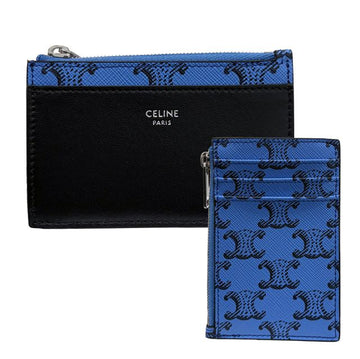 CELINE トリオンフ キャンバスラムスキン ジッパーカードケース 154740755