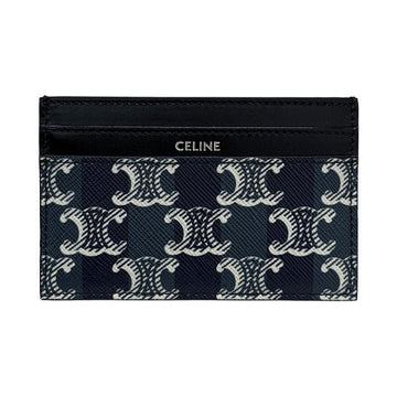CELINE Trionf Kapskin Streifen Medium Kartenhalter Geldbörse 154740761