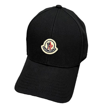 MONCLER ロゴワッペンパッチガーメントベースボールキャップブラック 154740771
