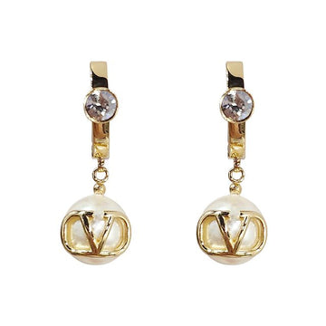 VALENTINO Kristall V-Logo Signature Perlen Drop Ohrringe 23FW 154740786