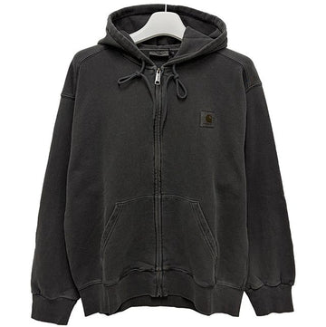 CARHARTT NELSON Logo Hoodie Jacket Black Garment Dyed 154740800