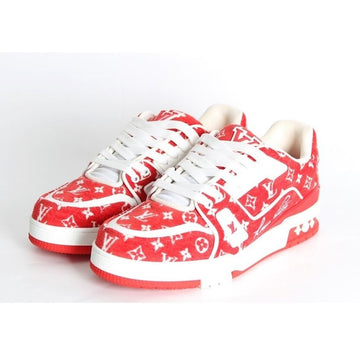 Louis Vuitton Trainer Sneakers Red 6.5 154741548