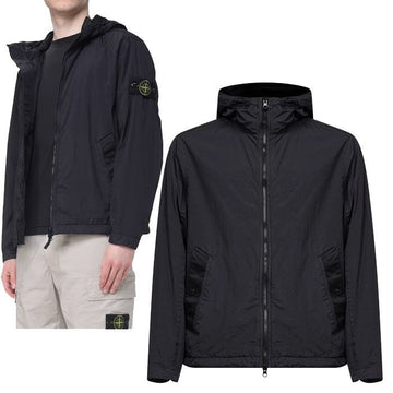 Stone Island Crinkle Nylon Hooded Jacket 154741806