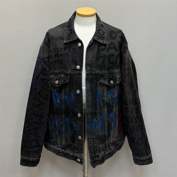 Balenciaga Graffiti Black Denim Jacket (110) 154743026