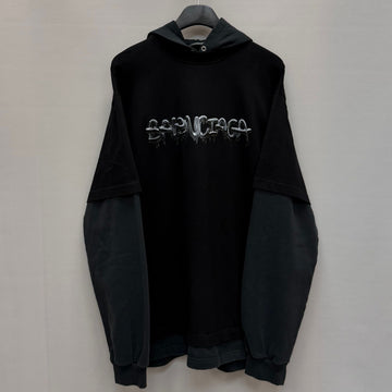 Balenciaga Slime Logo Double Layered Sleeve Hoodie (110) 154743340