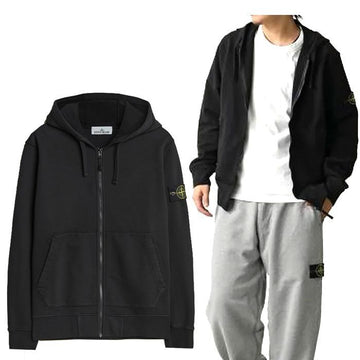 STONE ISLAND フードジップアップ 154743917