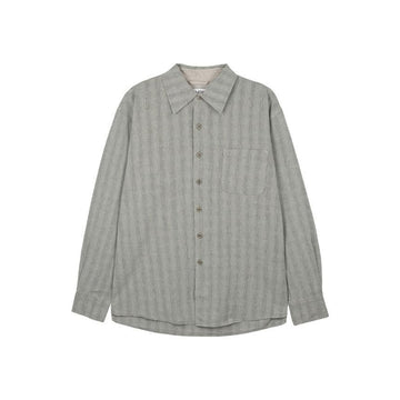 Our Legacy Men's Above Stripe Shirt Sage Green M2262AST 154316424