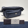 PRADA バイカー バッグ ラージ 男女兼用 ネイビー クロスバッグ 603-63 154745933 [P]