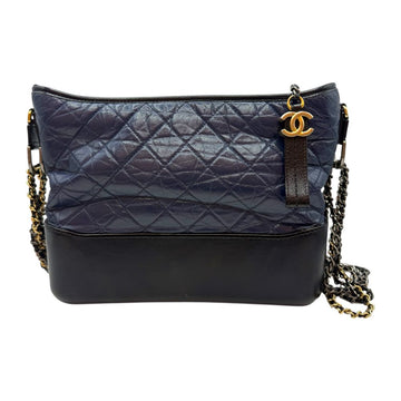 CHANEL ヴィンテージカーフスキンガブリエルホーボーミディアムネイビー 24 154745961