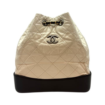 CHANEL Vintage Kalbsleder Gabriel Rucksack Klein Weiß 24 154746318